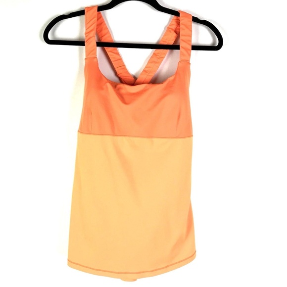 lululemon athletica Tops - Lululemon Track and Train Tank Top Pizzaz Orange